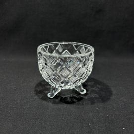 Вазочка икорница "Ромбы", хрусталь, винтаж, СССР