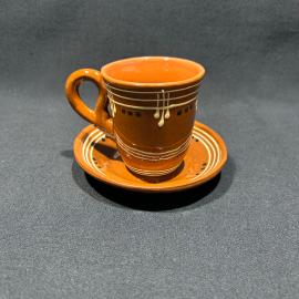 Кофейная пара "Ноты", Болгарская керамика, роспись, винтаж