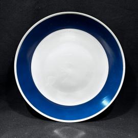 Блюдо круглое 28 см Море, LICHTE, ГДР, винтаж, фарфор