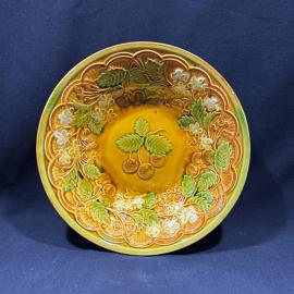 Блюдо сухарница Вишня Зик Конаково, фаянс, винтаж, СССР