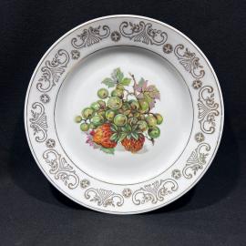 Тарелка Фрукты 20 см, Kahla, фарфор, винтаж, ГДР.