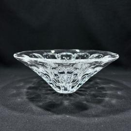 Ваза салатник Капли, Богемия, Чехословакия, хрусталь, винтаж