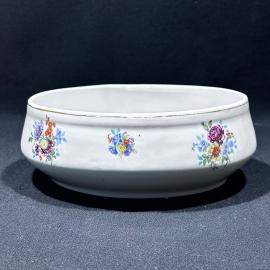 Капельник салатник Букетики Дулево фз винтаж 1954 г фарфор