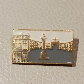 Значок винтажный СССР с архитектурным пейзажем Ленинграда