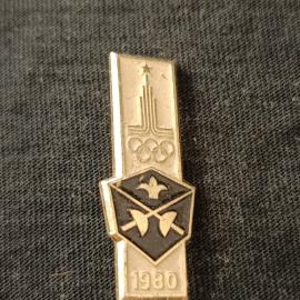 Значок винтажный СССР Олимпиада 1980 спортивный клуб##