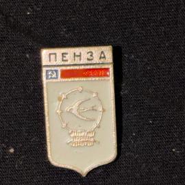 Значок винтажный, СССР. Город Пенза, металл, эмаль