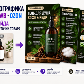 Инфографика для Wildberries и Ozon 3 слайда