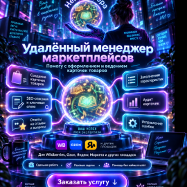 🚀 Удаленный менеджер маркетплейсов 🛍️ Возьму задачи на себя💎