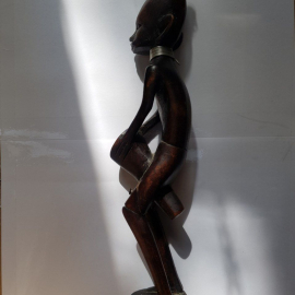 Африканская деревянная статуэтка, 1975 г, СССР. Картинка 3