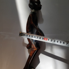 Африканская деревянная статуэтка, 1975 г, СССР. Картинка 5