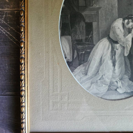 Литография. Кларисса Харлоу. Офорт. США, Нью-Йорк, 1880 (доска 1850) год. Картинка 5