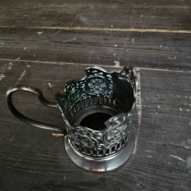Подстаканник мельхиор винтажный. Картинка 5