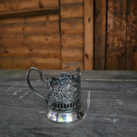Подстаканник мельхиор винтажный. Картинка 7