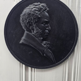 Барельеф А.С.Пушкин, Каслинское литьё, СССР.