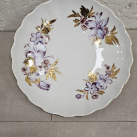 Сухарница "Золотые листья",ЛФЗ, СССР, 1980