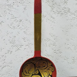 Половник деревянный расписной, хохлома,