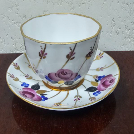 Чайная пара "Розочки" , ЛФЗ, СССР