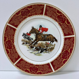 Винтаж, фарфоровая тарелка лошадь, Англия 1950 г