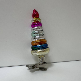 Игрушка на елку Пирамидка СССР Стекло , Винтаж ,1980