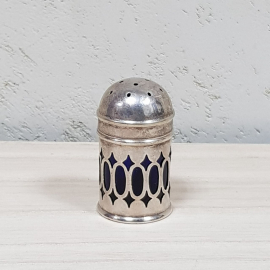 Перечница Англия синее стекло