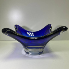 Фруктовница оригинальной четырёхконечной формы, Ливанский стекольный завод (Līvānu stikla fabrikа), 