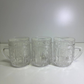 Набор стеклянных советских кружек