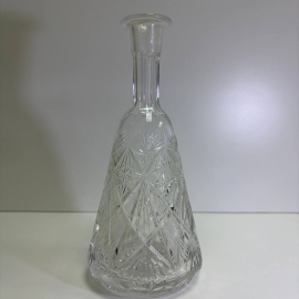 Штоф с рельефным декором, без пробки, хрусталь, Гусевской хрустальный завод Гусь-Хрустальный, СССР, 