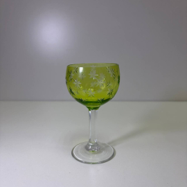 Винтажный бокал для вина из цветного хрусталя