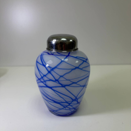 Чайница, стекло, металл, первая половина XX века