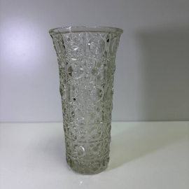 Ваза для цветов с рельефным декором ,стекло, СССР,1960-1980