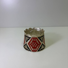 Винтажный подстаканник с эмалевым покрытием